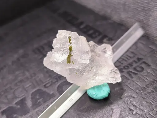 Ice Quartz with Green Tourmaline